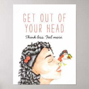 Whimsical Watercolor Inspirational Anxiety Quote Poster