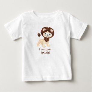 Whimsical Watercolor Lion Baby T-Shirt
