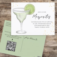 Whimsical Watercolor Margarita QR Code Facebook