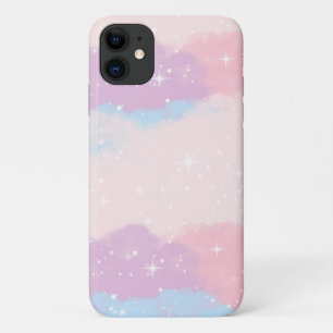  Whimsical Watercolor Multicolor Soft Pastel Cloud iPhone 11 Case