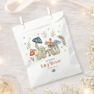 Whimsical Watercolor Mushroom Baby Shower  Favour Bags