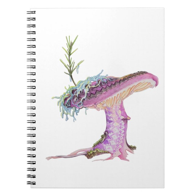 Whimsical Watercolor Mushroom Notebook (Front)