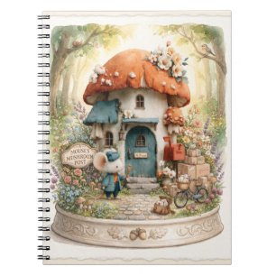 Whimsical Watercolor of a Mouse Post Office Notebook