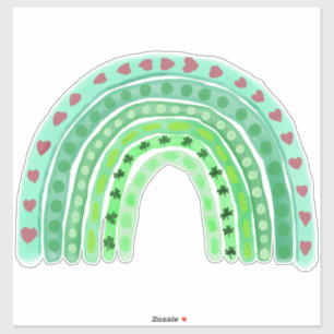 Whimsical Watercolor Painted Rainbow 