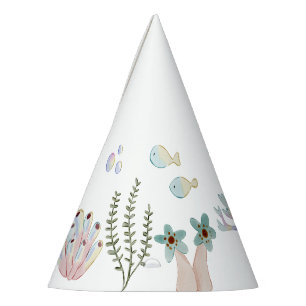 Whimsical Watercolor Under the Sea Party Hat