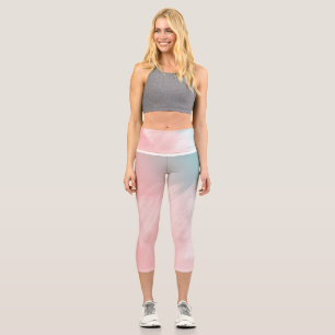 Whimsical Watercolor Wildflower Pattern Women's Le Capri Leggings