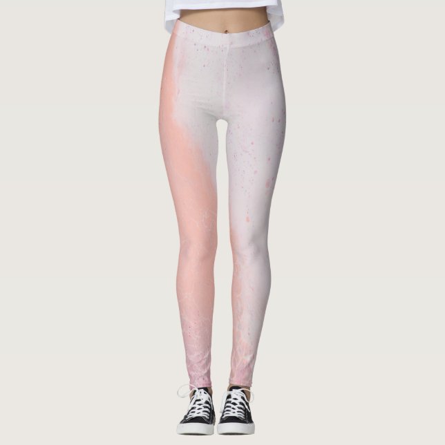 Whimsical Watercolor Wildflower Pattern Women's Le Leggings (Front)