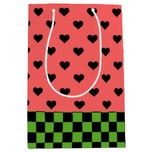 Whimsical Watermelon Colors Patterned   Medium Gift Bag