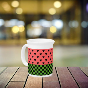 Whimsical Watermelon Colours Patterned Pitcher