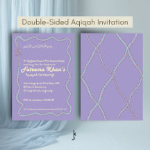Whimsical Wavy of Light Purple Soft Blue Aqiqah