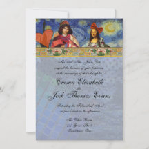 Whimsical Wedding Invitation Colourful Unique