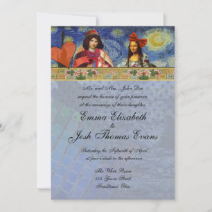 Whimsical Wedding Invitation Colourful Unique