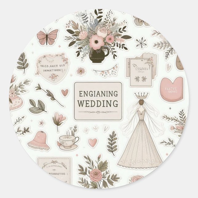 Whimsical Wedding Sticker Collection: Celebrate wi (Front)