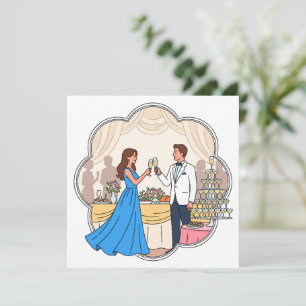 Whimsical Wedding Toast Program - Artistic Couple Programme