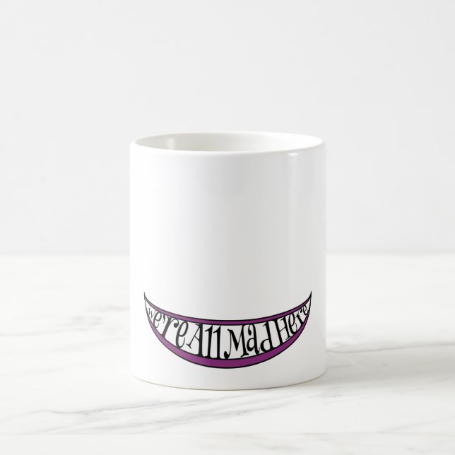 Whimsical We're All Mad Here Smile Mug (Center)