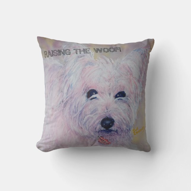 WHIMSICAL WEST HIGHLAND TERRIER CUSHION (Front)