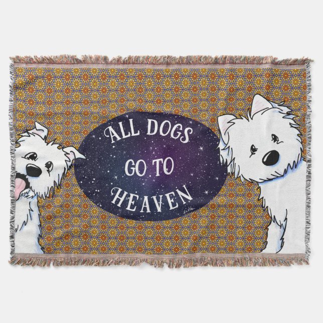 Whimsical Westies Throw Blanket (Front)