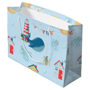 Whimsical Whale Large Gift Bag