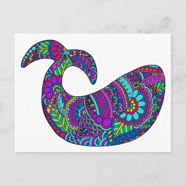 Whimsical Whale Postcard (Front)