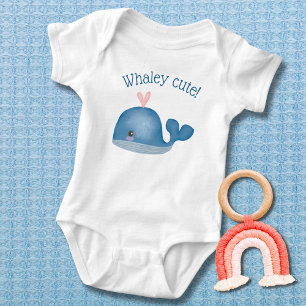 Whimsical Whaley Cute Baby Bodysuit