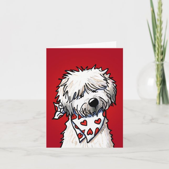 Whimsical Wheaten Terrier  Thank You Card (Front)