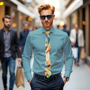 Whimsical Whirlwind Abstract Art Tie