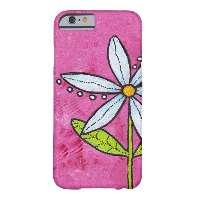 Whimsical White Daisy Flower Pink Case-Mate iPhone Case (Back)