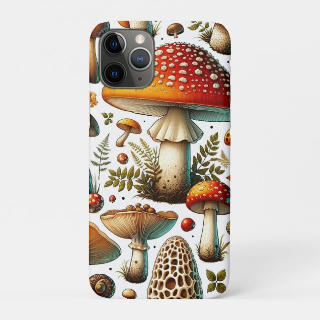 Whimsical Wild Mushrooms Case-Mate iPhone Case (Back)