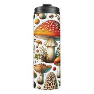 Whimsical Wild Mushrooms Thermal Tumbler