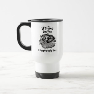 Whimsical Wild Racoon Travel Mug For Commuters