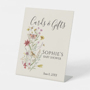 Whimsical Wildflower Baby In Bloom Cards & Gifts Pedestal Sign