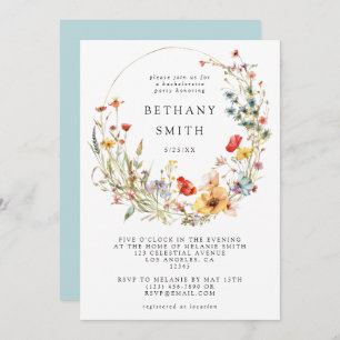 Whimsical Wildflower Bachelorette Party Invitation