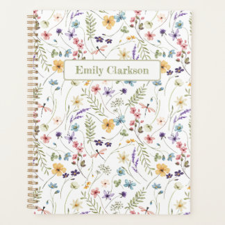 Whimsical Wildflower Bloom Colorful Spring Pattern Planner