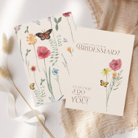 Whimsical Wildflower Butterfly Bridesmaid Proposal