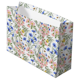 Whimsical Wildflower Cottage Garden Large Gift Bag