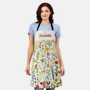 Whimsical Wildflower Elegant Apron