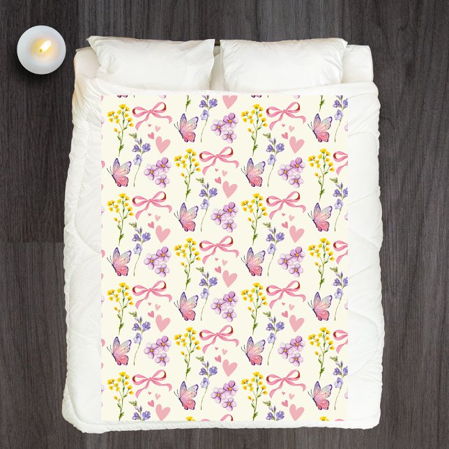 Whimsical Wildflower Fleece Blanket (Creator Uploaded)