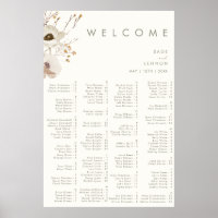 Whimsical Wildflower | Ivory Alphabetical Seating