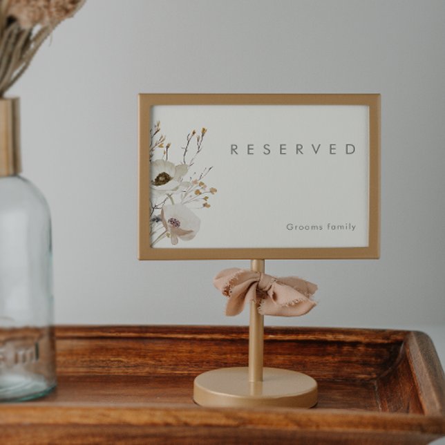 Whimsical Wildflower | Ivory Reserved Sign (Creator Uploaded)