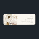 Whimsical Wildflower | Ivory Return Address Label<br><div class="desc">This Whimsical Wildflower | Ivory return address label is perfect for your simple, elegant boho wedding. The minimalist watercolor wildflowers will help bring your vision to life! The design of pretty white and gold flowers, with touches of purple and yellow, is sure to complete your minimal fall floral wedding dream!...</div>