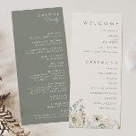 Whimsical Wildflower | Ivory Wedding Program Programme<br><div class="desc">This Whimsical Wildflower | Ivory wedding program is perfect for your simple, elegant boho wedding. The modern rustic greenery accompanied by the minimalist watercolor wildflowers will help bring your vision to life! This design of pretty gold flowers, touches of bohemian sage green and purple is sure to complete your minimal...</div>