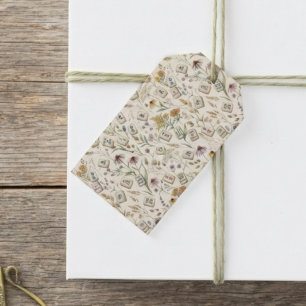 Whimsical Wildflower Mahjong Tile Garden Gift Tags