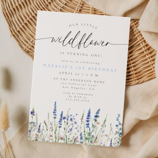 Whimsical Wildflower Meadow Birthday Invitation