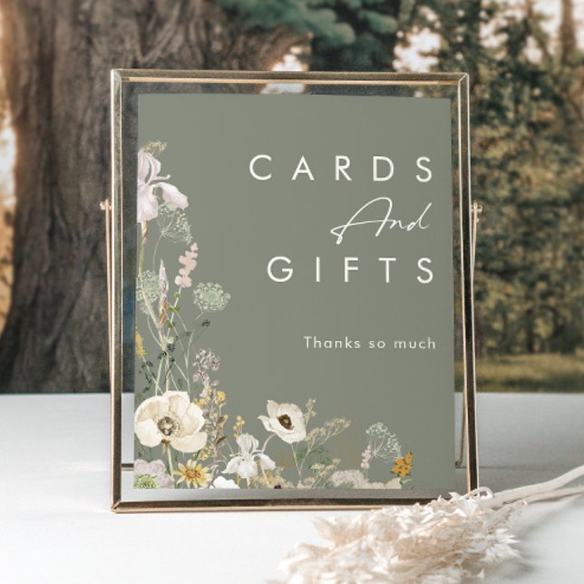 Whimsical Wildflower Meadow Sage Cards and Gifts Poster (Creator Uploaded)