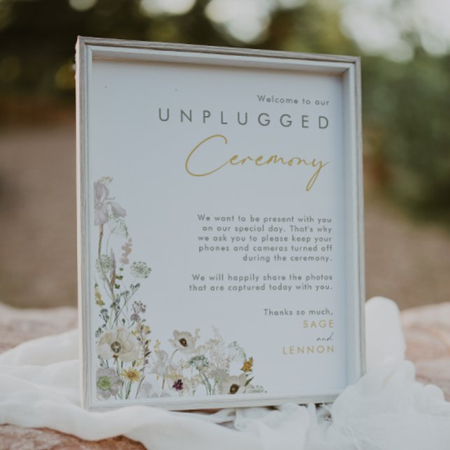 Whimsical Wildflower Meadow Unplugged Ceremony Poster (Creator Uploaded)
