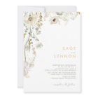 Whimsical Wildflower Meadow Wedding Invitation