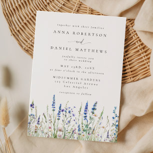 Whimsical Wildflower Meadow Wedding Invitation