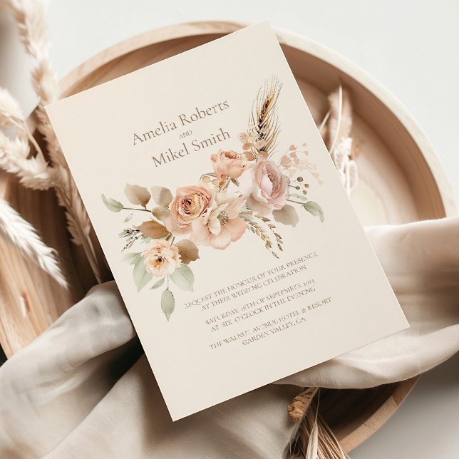 Whimsical Wildflower Meadow Wedding Invitation (Creator Uploaded)