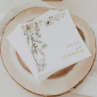 Whimsical Wildflower Meadow Wedding Napkins