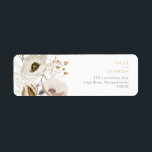 Whimsical Wildflower Return Address Label<br><div class="desc">This Whimsical Wildflower return address label is perfect for your simple, elegant boho wedding. The minimalist watercolor wildflowers will help bring your vision to life! The design of pretty white and gold flowers, with touches of purple and yellow, is sure to complete your minimal fall floral wedding dream! Keep it...</div>